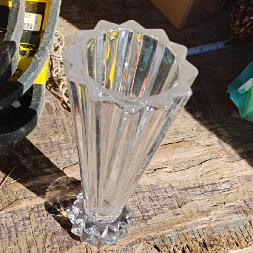 Rosen Germany Cut Crystal Vase